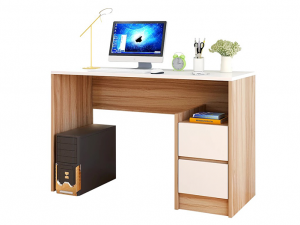 modern wooden office desk with drawer