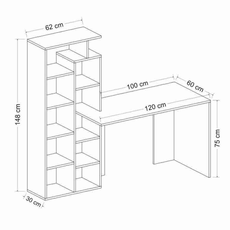 Office furniture- wood desk with side storage unit 162*60*148