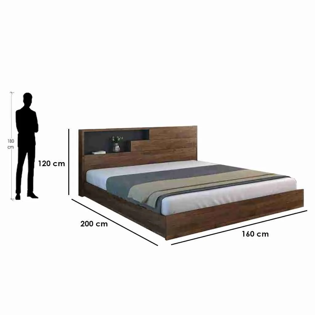 Modern wood bed-سرير خشب تصميم مودرن