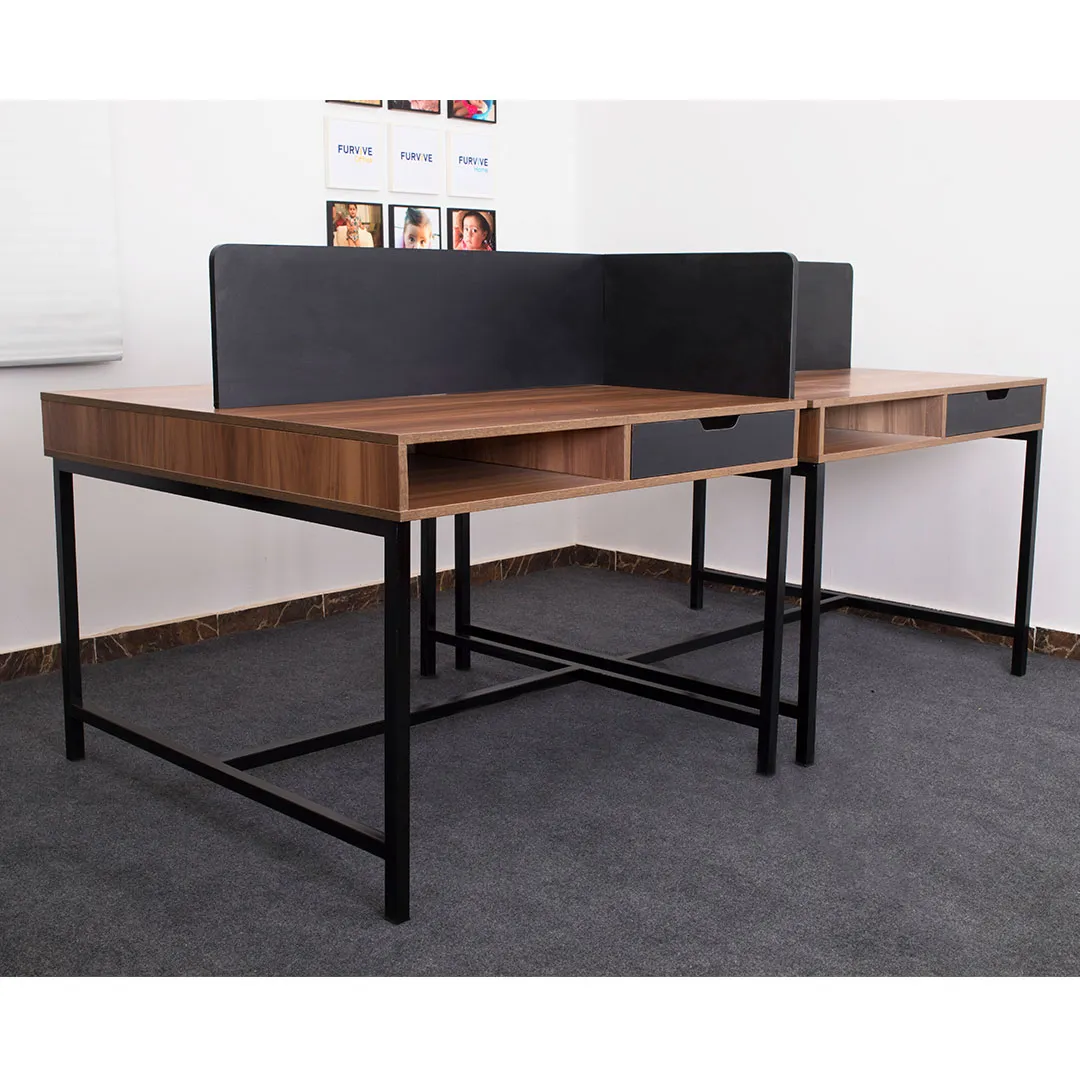 خلية عمل رباعية-Office workstation with drawers