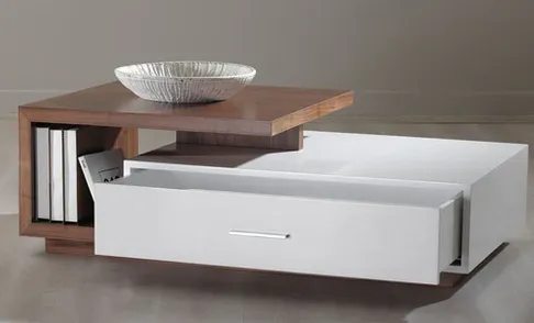 Wood living table- ترابيزة ليفينج مودرن