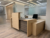 كونتر استقبال مودرن بتصميم خشبي مزدوج | Executive Reception Desk